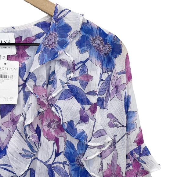 NWT MISA Los Angeles Karina Floral Ruffle Midi Dress - Picture 6 of 15